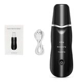 Ultrasonic Skin Scrubber Deep Cleaning Face Scrubber Vibrating Facial Cleansing Skin Spatula Peeling Beauty Instrument Device