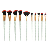 10pcs Unicorn Makeup Brushes Sets Maquiagem Foundation Powder Cosmetic Blush Eyeshadow Women Beauty Glitter Make Up Brush Tools