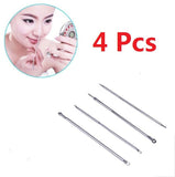4 Pcs Stainless Steel Blackhead Remover Tool Kit Professional Blackhead Acne Comedone Pimple Blemish Extractor Beauty Tools 925