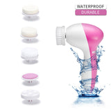 5 in 1 Electric Facial Cleanser Wash Face Cleaning Machine Skin Pore Cleaner Body Cleansing Massage Beauty Massager Clean Tools