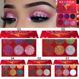 6Color Glitter Eyeshadow Palette Metallic Pigment Waterproof Long-lasting Eye Shadow Makeup Cosmetic Set Eye Shadow Beauty TSLM1