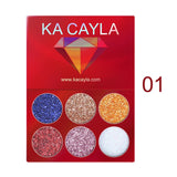 6Color Glitter Eyeshadow Palette Metallic Pigment Waterproof Long-lasting Eye Shadow Makeup Cosmetic Set Eye Shadow Beauty TSLM1