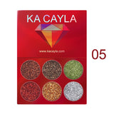6Color Glitter Eyeshadow Palette Metallic Pigment Waterproof Long-lasting Eye Shadow Makeup Cosmetic Set Eye Shadow Beauty TSLM1