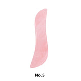 DropShipping Natural Rose Quartz Facial Skin Care Tools Massage For Face Anti-wrinkle Beauty Slimming Massage Facial Scraper
