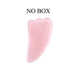 Portable Face Lift Massager Crystal Roller Set Facial Massage Jade Roller Natural Rose Quartz Stone Beauty Roller Tool Girl Gift